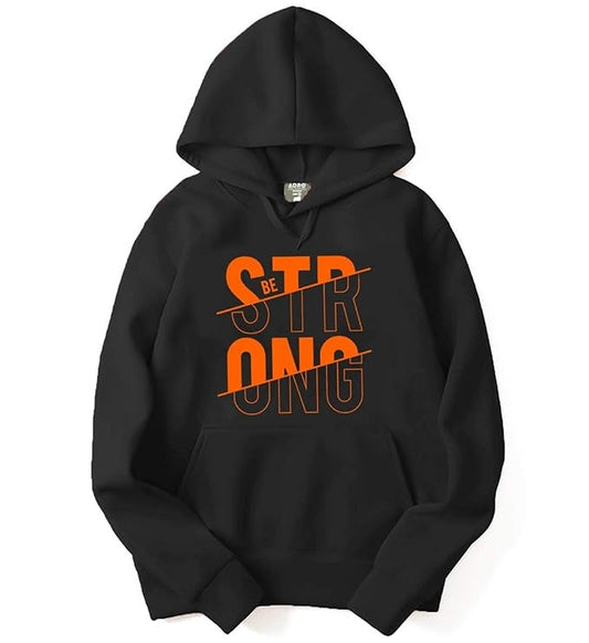 Strong Men's Printed Hooded Sweatshirt