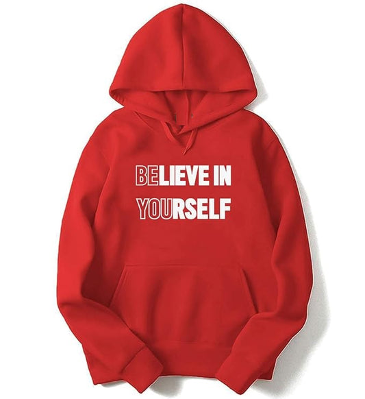 Believe Yourself Bold Hooded Sweatshirt for Men