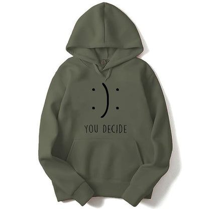 Smiley Men's Printed Hooded Sweatshirt