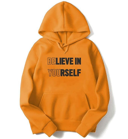 Believe Yourself Bold Hooded Sweatshirt for Men