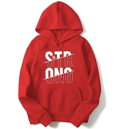 Strong Men's Printed Hooded Sweatshirt