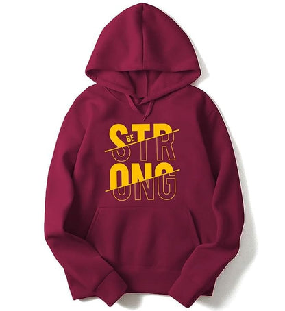 Strong Men's Printed Hooded Sweatshirt