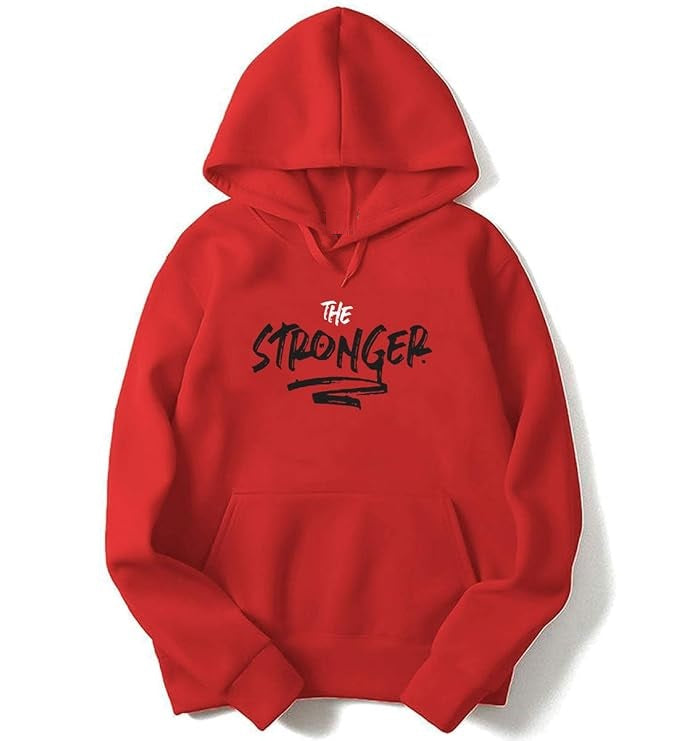 Stronger Men's Printed Hooded Sweatshirt