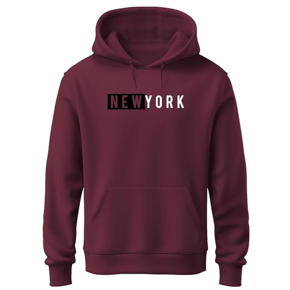 New York Men's Printed Hooded Sweatshirt