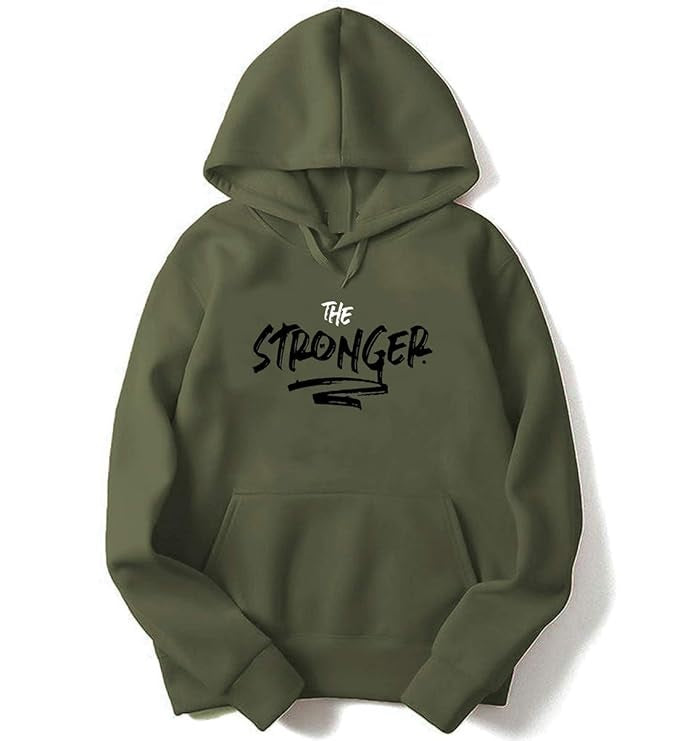 Stronger Men's Printed Hooded Sweatshirt