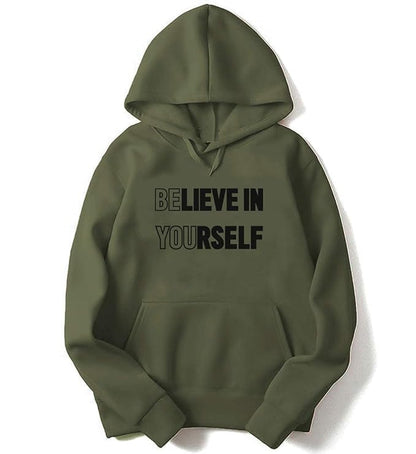 Believe Yourself Bold Hooded Sweatshirt for Men