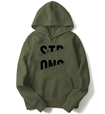 Strong Men's Printed Hooded Sweatshirt