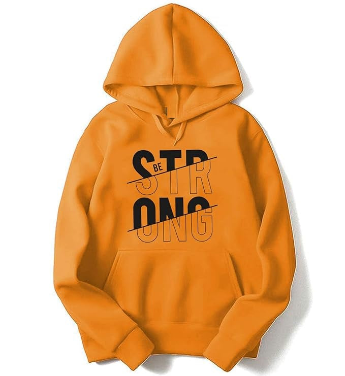 Strong Men's Printed Hooded Sweatshirt