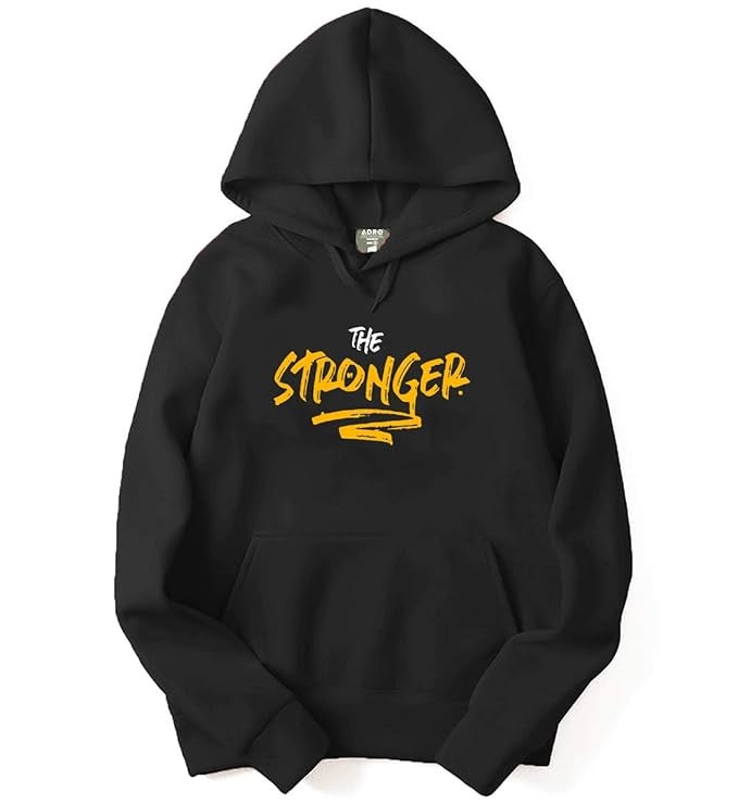 Stronger Men's Printed Hooded Sweatshirt