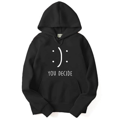 Smiley Men's Printed Hooded Sweatshirt