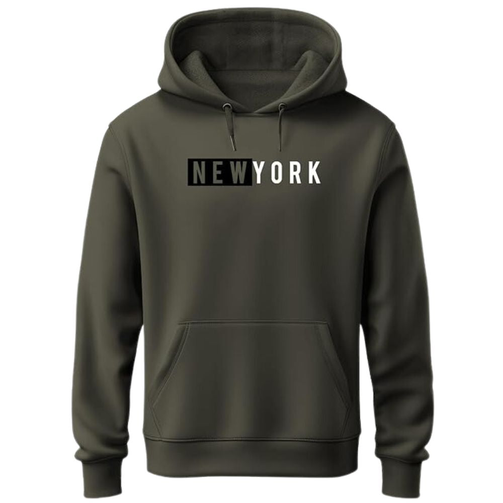 New York Men's Printed Hooded Sweatshirt