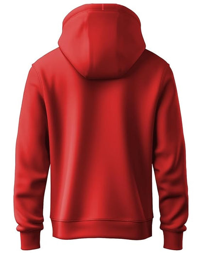 Solid Men's Printed Hooded Sweatshirt