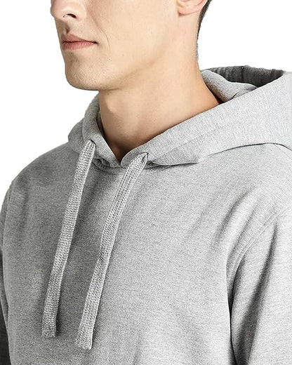 Solid Men's Printed Hooded Sweatshirt